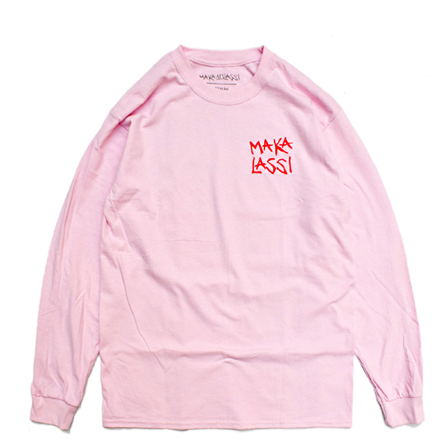 MAKA LASSI - マカラッシ "SLOW AND LOW" L/S TEE 　ピンク