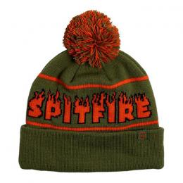 SPITFIRE - スピットファイア "DEMONSEED" POM BEANIE (OLIVExRED)