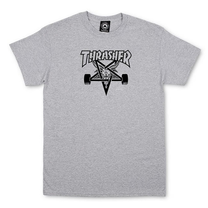 THRASHER - スラッシャー "SKATE GOAT" S/S Tシャツ  (GRAY)