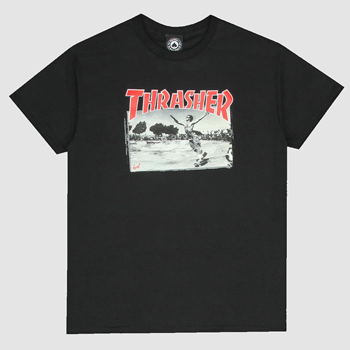 THRASHER - スラッシャー "JAKE DISH" Tシャツ (BLACK) JAKE PHELPS