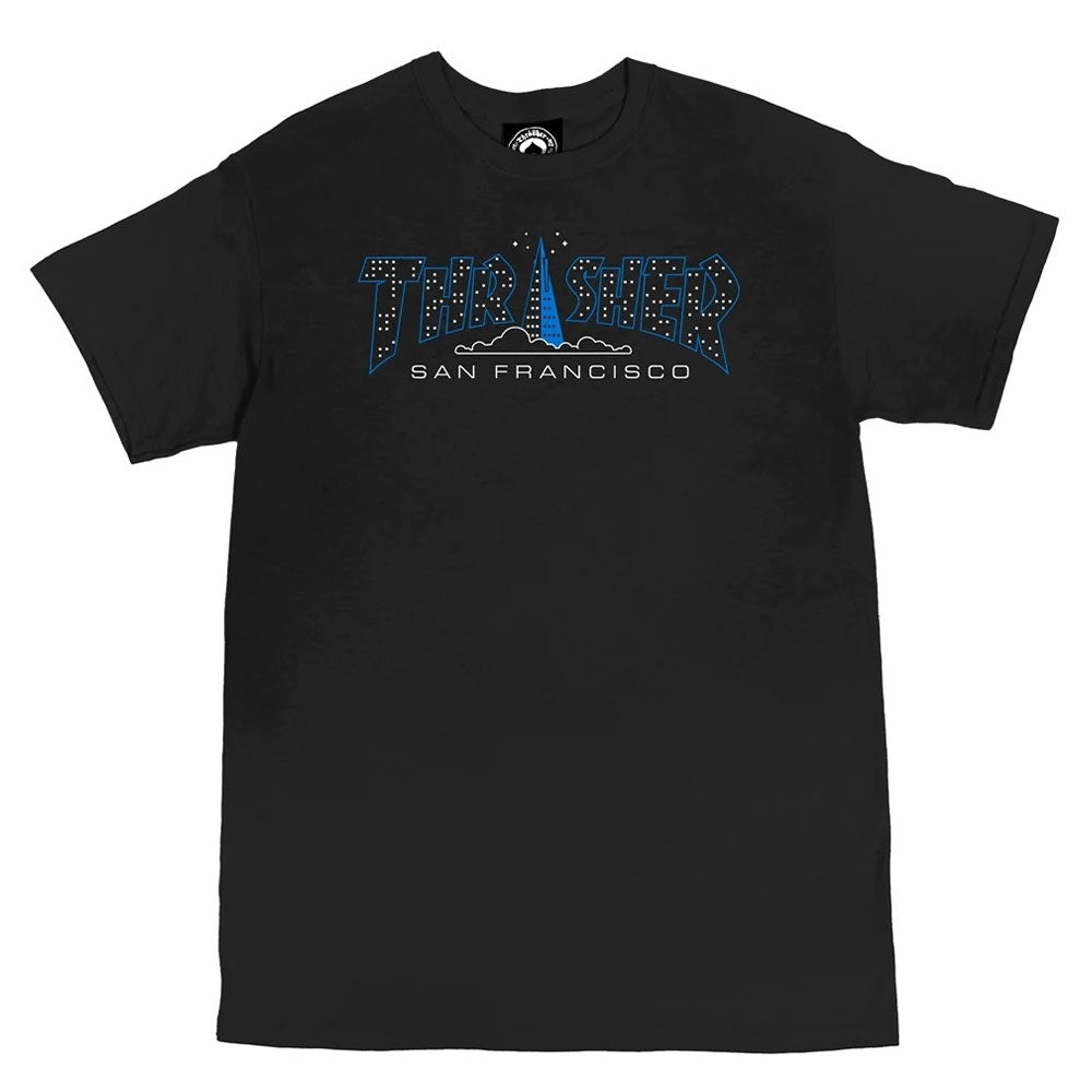 THRASHER - スラッシャー "PYRAMID" S/S Tシャツ  (BLACK) Mサイズ