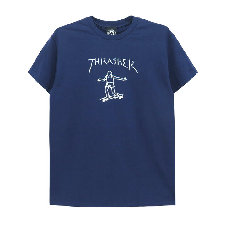 THRASHER - スラッシャー "GONZ" S/S Tシャツ  (NAVY) XLサイズ