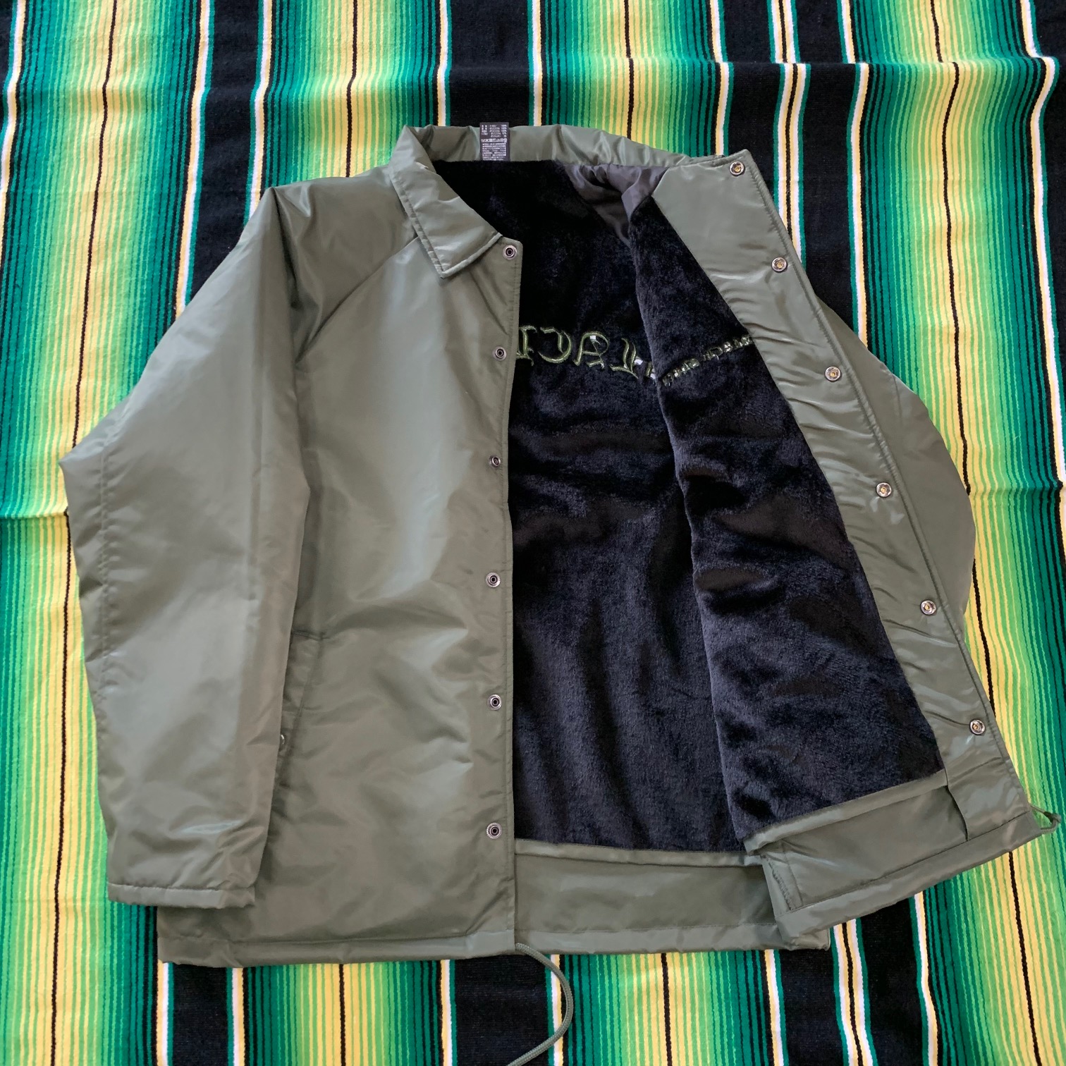 BLACK SHEEP SKATES - ブラックシープ "OLD E" ボアジャケット (ARMY) Lサイズ