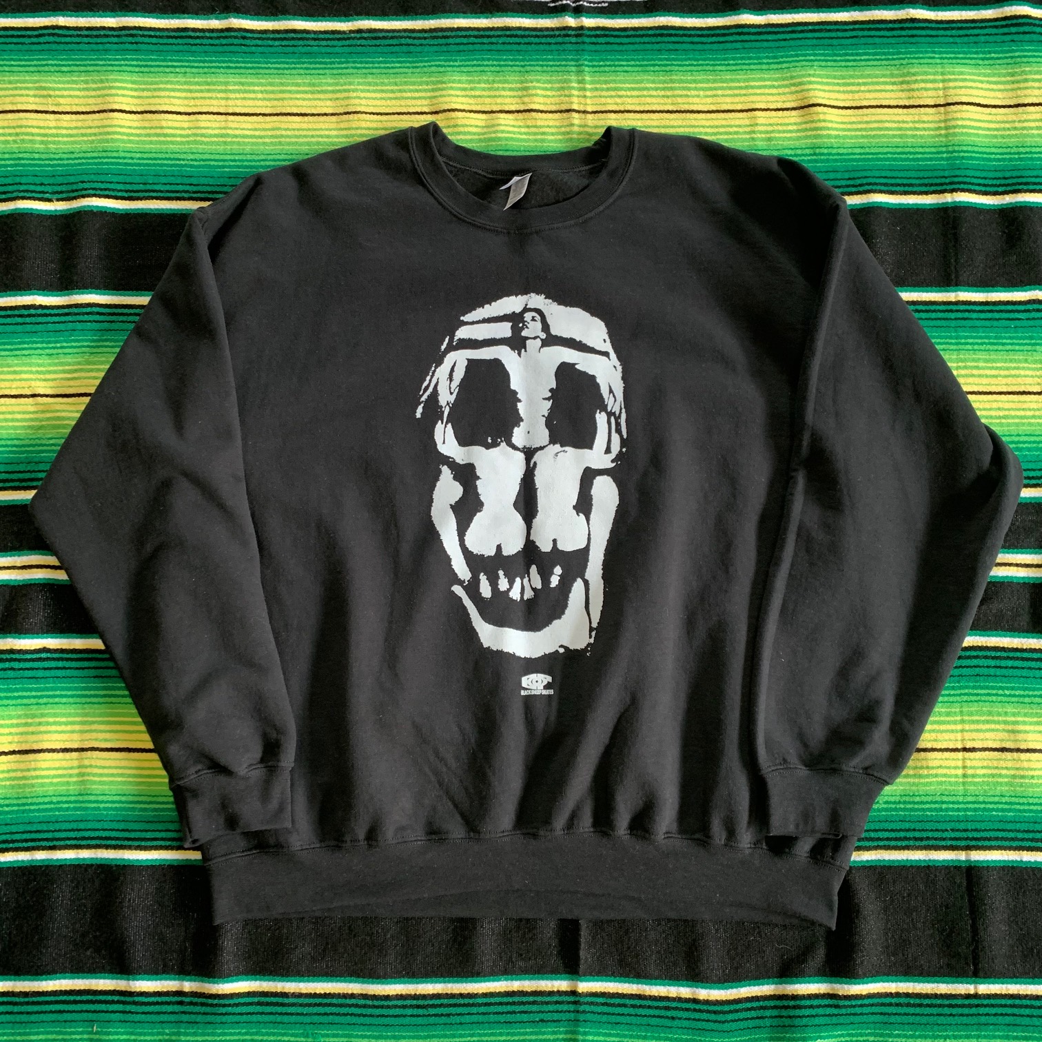 BLACK SHEEP SKATES - ブラックシープ "女髑髏" スウェット (BLACK) XLサイズ