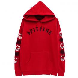 SPITFIRE - スピットファイア "OLD E" HOODIE (RED)