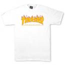 THRASHER - スラッシャー  "FLAME LOGO" S/S  Tシャツ (WHITE)