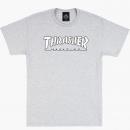 THRASHER - スラッシャー "OUTLINE" Tシャツ (GRAY)