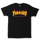 THRASHER - スラッシャー  "FLAME LOGO" S/S  Tシャツ (BLACK)