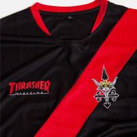 THRASHER - スラッシャー "GAME JERSEY" サッカー (BLACK/RED)