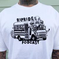 ANDY ROY - アンディーロイ "RIPRIDE PODCAST" S/S Tシャツ (白)