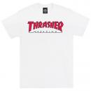 THRASHER - スラッシャー "OUTLINED" Tシャツ (WHITE/RED)
