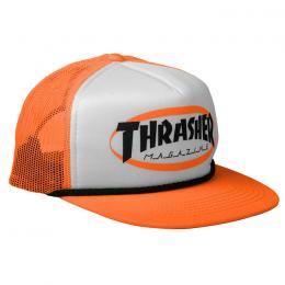 THRASHER - スラッシャー "OVAL LOGO" MESH CAP (ORANGE)