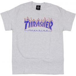 THRASHER - スラッシャー "PATRIOT FLAME" Tシャツ (ASH)