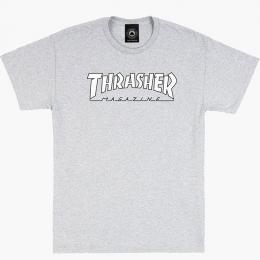THRASHER - スラッシャー "OUTLINE" Tシャツ (GRAY)
