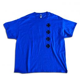 BLACK SHEEP SKATES - "IRON CROSS" S/S Tシャツ (BLUE)
