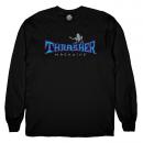 THRASHER - スラッシャー "THUMBS UP" L/S Tシャツ (BLACK)