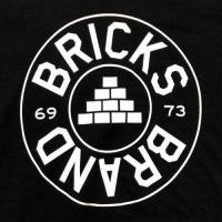BRICKS BRAND - "BRICKS BUTTON" S/S TEE (BLACK)
